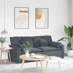 vidaXL modulsofa med hynder mørkegrå