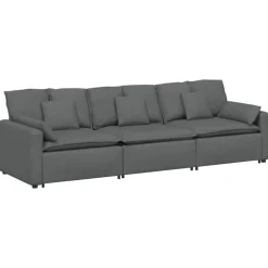 vidaXL modulsofa med hynder mørkegrå