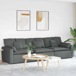 vidaXL modulsofa med hynder mørkegrå
