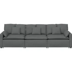 vidaXL modulsofa med hynder mørkegrå