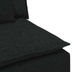 vidaXL modulsofa med hynder sort