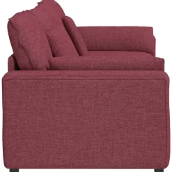 vidaXL modulsofa med hynder vinrød