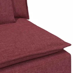 vidaXL modulsofa med hynder vinrød