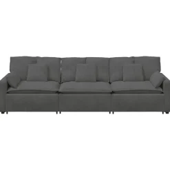 vidaXL modulsofa med hynder mørkegrå