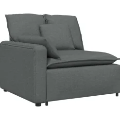 vidaXL modulsofa med hynder stof mørkegrå