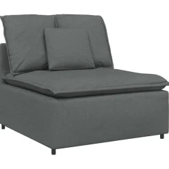 vidaXL modulsofa med hynder stof mørkegrå