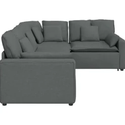vidaXL modulsofa med hynder stof mørkegrå