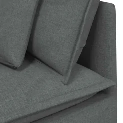 vidaXL modulsofa med hynder stof mørkegrå