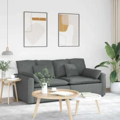 vidaXL modulsofa med hynder mørkegrå