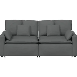 vidaXL modulsofa med hynder mørkegrå