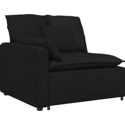 vidaXL modulsofa med hynder sort