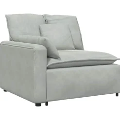 vidaXL modulsofa med hynder lysegrå