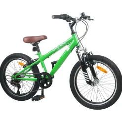 vidaXL Mountainbike 20 tommer 6-hastighed til 5-8 år gamle Grøn