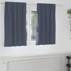 vidaXL Mørklægningsgardiner med ringe 2 pcs Antracit 140 x 140 cm