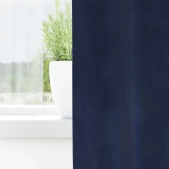 vidaXL Mørklægningsgardiner 2 pcs Mørk blå 140 x 140 cm Fløjl