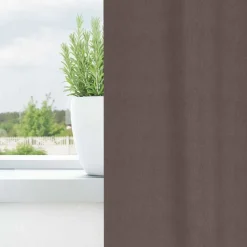 vidaXL Mørklægningsgardiner med ringe 2 pcs Mørk Brun 175 x 140 cm