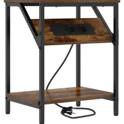 vidaXL Natskab Røget eg 38 x 30 x 48 cm Konstrueret træ