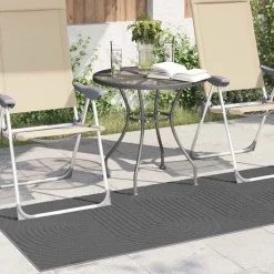 vidaXL Områdetæpper Rektangulær PALMERAS Antracit 150 x 80 cm