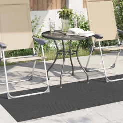 vidaXL Områdetæpper Rektangulær PALMERAS Antracit 150 x 80 cm