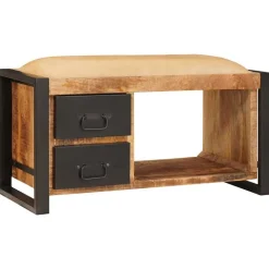 vidaXL Opbevaringsbænk Brun 80 x 35 x 40 cm Massivt mangotræ