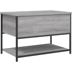 vidaXL opbevaringsbænk 70x42,5x47 cm konstrueret træ grå sonoma-eg
