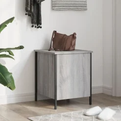 vidaXL opbevaringsbænk 40x42,5x50 cm konstrueret træ grå sonoma-eg