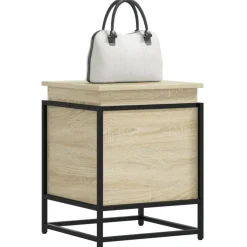 vidaXL opbevaringsboks med låg 40x40x51,5 cm konstrueret træ sonoma-eg