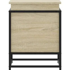 vidaXL opbevaringsboks med låg 40x40x51,5 cm konstrueret træ sonoma-eg