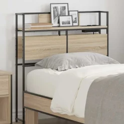 vidaXL Opbevaringshovedgavl med hylde Sonoma-eg 98 cm Konstrueret træ