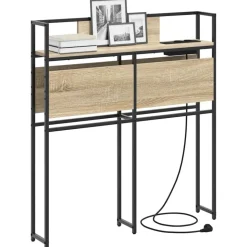 vidaXL Opbevaringshovedgavl med hylde Sonoma-eg 98 cm Konstrueret træ