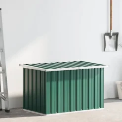 vidaXL opbevaringskasse til haven grøn 109x67x65 cm
