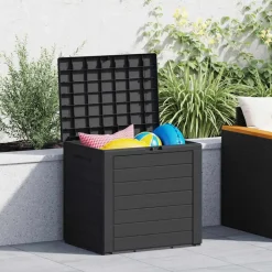 vidaXL opbevaringskasse til haven 58,5x46x55 cm polypropylen antracit