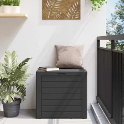 vidaXL opbevaringskasse til haven 58,5x46x55 cm polypropylen antracit