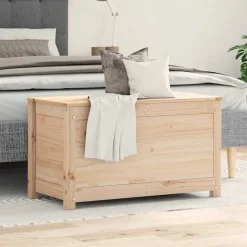 vidaXL opbevaringskasse 80x40x45,5 cm massivt fyrretræ