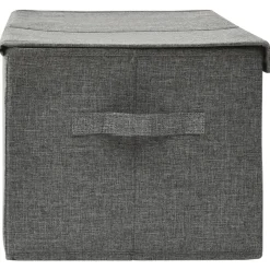 vidaXL opbevaringskasse 50x30x25 cm stof antracitgrå