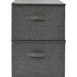 vidaXL opbevaringskasser 2 stk. 43x34x23 cm stof antracitgrå