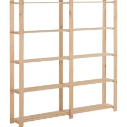 vidaXL opbevaringsreol i 5 niveauer 170x28,5x170 cm massivt fyrretræ