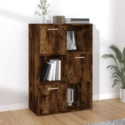 vidaXL opbevaringsskab 60x29,5x90 cm røget egetræsfarve