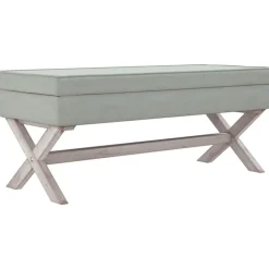 vidaXL opbevaringsskammel 110x45x49 cm velour lysegrå