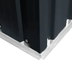 vidaXL opbevaringsskur til haven 204x132x186 cm stål antracitgrå