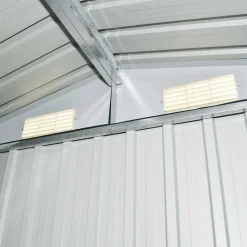 vidaXL opbevaringsskur til haven 204x132x186 cm stål antracitgrå