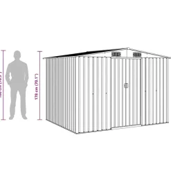 vidaXL opbevaringsskur til haven 257x205x178 cm stål antracitgrå