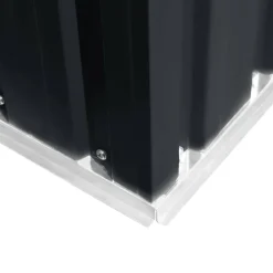 vidaXL opbevaringsskur til haven 257x205x178 cm stål antracitgrå