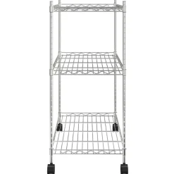 vidaXL opbevaringsstativ med 3 hylder og hjul 60x35x81 cm 150 kg krom