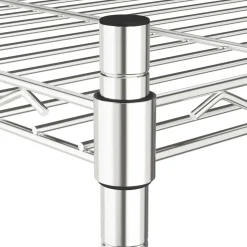 vidaXL opbevaringsstativ med 3 hylder og hjul 60x35x81 cm 150 kg krom