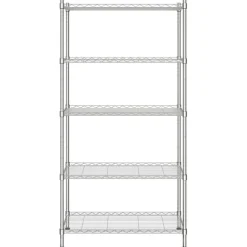 vidaXL opbevaringsstativ med 5 hylder 90x35x180 cm 250 kg krom