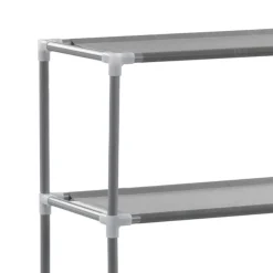 vidaXL opbevaringsstativ med 3 hylder 53x28x169 cm sølvfarvet
