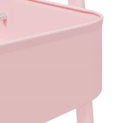 vidaXL opbevaringsvogn 3-lags pink 42x41,5x77 cm stål