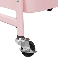 vidaXL opbevaringsvogn 3-lags pink 42x41,5x77 cm stål