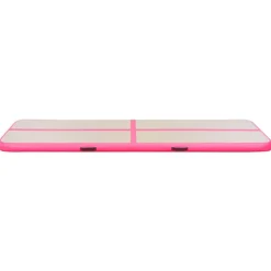 vidaXL oppustelig gymnastikmåtte med pumpe 300 x 100 x 10 cm PVC Pink